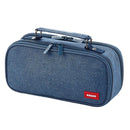 Angoo Large-Capacity Multi-Layer Classification Stationery Pencil Case(Denim Blue)