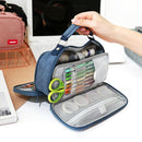 Angoo Large-Capacity Multi-Layer Classification Stationery Pencil Case(Denim Blue)