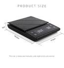 Household Kitchen Scale Hand-Made Coffee Electronic Scale With Timer(Black)