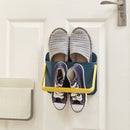 2 PCS TM20005 Non-Marking Double-Layer Shoe Racks Wall-Mounted Shoe Storage Shelf, Random Color Delivery