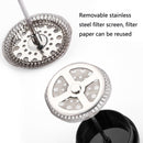 Household Hand Brewed Coffee French Filter Press Pot Glass Tea Maker(1000ml)