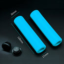 4 Pairs Mountain Folding Bicycle Silicone Foaming Sponge Handle Cover Rubber Shock Absorbing Anti-Slip Handle Set(Green)