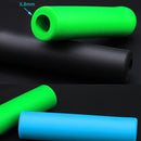 4 Pairs Mountain Folding Bicycle Silicone Foaming Sponge Handle Cover Rubber Shock Absorbing Anti-Slip Handle Set(Red)
