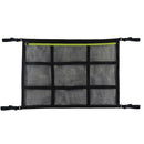 Adjustable Hanging Car Inside Roof Luggage Clothing Storage Net Bag Car Storage Network Pocket, Size: 90x65cm(Double Zipper+Webbing (Black+Green))