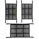 Adjustable Hanging Car Inside Roof Luggage Clothing Storage Net Bag Car Storage Network Pocket, Size: 90x65cm(Double Zipper+Webbing (Black+Green))