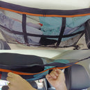 Adjustable Hanging Car Inside Roof Luggage Clothing Storage Net Bag Car Storage Network Pocket, Size: 90x65cm(Double Zipper+Webbing (Black+Green))