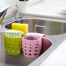 5 PCS TM15016 Saddle Drain Basket Kitchen Sink Sponge Storage Drainage Sink(Blue)