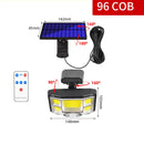 TG-TY085 Solar Outdoor Human Body Induction Wall Light Household Garden Waterproof Street Light wIth Remote Control, Spec: 96 COB Separated