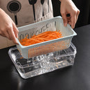 Kitchen Vegetable Cutter Double Panel Multifunctional Diced Vegetable Cutter(Blue)