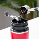 Portable Coffee Beans Grinder Home Hand-Cranked Coffee Machine Stainless Steel Grinder(Red)