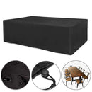 Outdoor Oxford Cloth Furniture Cover Garden Dustproof Waterproof And UV-Proof Table And Chair Protective Cover, Size: 250x200x80cm(Black)