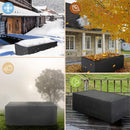 Outdoor Oxford Cloth Furniture Cover Garden Dustproof Waterproof And UV-Proof Table And Chair Protective Cover, Size: 250x200x80cm(Black)