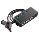 Car Cigarette Lighter Car Charger 3USB Port +1 QC3.0 + 3 Cigarette Lighter Ports + Back Clip Design + LED Display(HC67A)