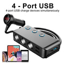 Car Cigarette Lighter Car Charger 3USB Port +1 QC3.0 + 3 Cigarette Lighter Ports + Back Clip Design + LED Display(HC67A)