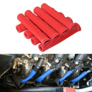 8 PCS / Set High-Temperature Car Spark Plug Protective Cover Spark Plug Heat Shield(Red )