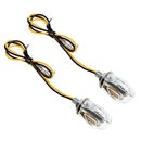 1 Pair Motorcycle LED Turn Lamp Universal Modified Small Turn Light, Colour: Silver Shell