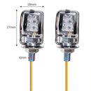 1 Pair Motorcycle LED Turn Lamp Universal Modified Small Turn Light, Colour: Silver Shell