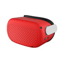 VR Glasses Silicone Waterproof Dust-Proof And Fall-Proof Protective Shell For Oculus Quest2(Red)