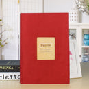 4R 6 Inch 300 Sheets Cloth Photo Album Retro Insert Photo Album Postcard Storage Photo Album(Red)