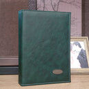 6 Inch 240 Sheets Leather Cover Photo Album Family Memorial Album Interstitial Album(Green)