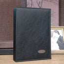 6 Inch 240 Sheets Leather Cover Photo Album Family Memorial Album Interstitial Album(Black)
