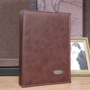 6 Inch 240 Sheets Leather Cover Photo Album Family Memorial Album Interstitial Album(Dark Brown)