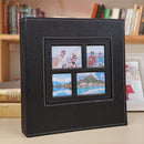 6 Inch 600 Sheets Leather Cover Photo Album Family Photo Album Storage Book(Black)