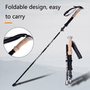TUOBEIS TBS-006 Trekking Pole Ultra-Light Folding Trekking Mountain Climbing Crutch(Black Long Model)
