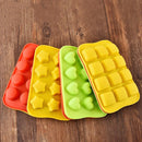 2 PCS Silicone Chocolate Mold Tray Creative Geometry Shaped Ice Cube Cake decoration Mold, Shape:Round(Green)