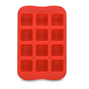 2 PCS Silicone Chocolate Mold Tray Creative Geometry Shaped Ice Cube Cake decoration Mold, Shape:Square(Red)