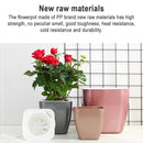 3 PCS Imitation Metal Colorful Water Storage Plastic Flowerpot, Size: G109 Medium Pot(Square Rose Gold)