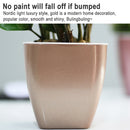 3 PCS Imitation Metal Colorful Water Storage Plastic Flowerpot, Size: G109 Medium Pot(Square Rose Gold)