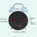 Student Cute Style Bell Alarm Clock Bedside Mute Clock With Light Specificationï¼š Y34 3 Inch (Blue)