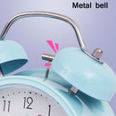 Student Cute Style Bell Alarm Clock Bedside Mute Clock With Light Specificationï¼š Y34 3 Inch (Blue)