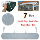 Outdoor Patio Canopy Awning Waterproof Cover Retractable Dustproof Protective Cover, Size: 2.5m(Grey)