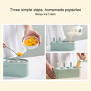 Summer Homemade Ice Cream Popsicle Mold Refrigerator Quick Freezer Popsicle Making Box(Light Pink)