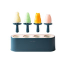 Summer Homemade Ice Cream Popsicle Mold Refrigerator Quick Freezer Popsicle Making Box(Dark Blue)