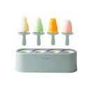 Summer Homemade Ice Cream Popsicle Mold Refrigerator Quick Freezer Popsicle Making Box(Light Green)