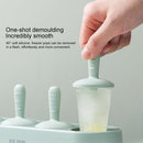 Summer Homemade Ice Cream Popsicle Mold Refrigerator Quick Freezer Popsicle Making Box(Light Green)