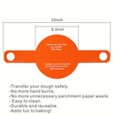 Oven Accessories Bread Dough Transfer Baking Mat Long Handle Extraction Mat(Orange)