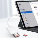 8 Pin to SD + TF Card Reader 2 in 1 Adapter For iPhone / iPad, Cable Length: 9.7cm(Double Slots)