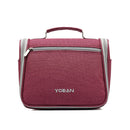 YOBAN Travel Outdoor Multifunctional Large-Capacity Washing Storage Bag Hanging Waterproof Cosmetic Bag(Rose Red)