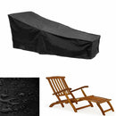 Outdoor Beach Chair Dustproof And Waterproof Cover Rocking Chair Furniture Protective Cover, Size: 200x68x70cm(Black+Silver)