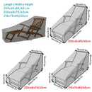 Outdoor Beach Chair Dustproof And Waterproof Cover Rocking Chair Furniture Protective Cover, Size: 200x68x70cm(Black+Silver)