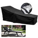 Outdoor Beach Chair Dustproof And Waterproof Cover Rocking Chair Furniture Protective Cover, Size: 200x68x70cm(Black+Silver)