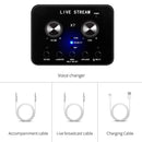 X7 Sound Card Voice Changer Mobile Phone And Computer Compatible With External Electronic Voice Call Microphone Live Sound Card(English Version)