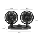 F558 With USB Mobile Phone Charging Car Fan 12/24V Car Truck Double Shaking Head Fan(Double Head 24V)