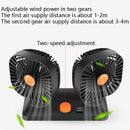 Mini USB 12 / 24V Car Electric Fan Double Head Fan