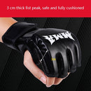 BH0086 1 Pair Boxing Half Finger Gloves Thickened Adult Boxing Gloves(Blue Tiger Paws)