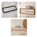 Baby Registration Photo Set-Up Solid Wood Photo Frame Infant Anniversary Frame, Inner frame size: 1 Inch 10 Sheets(Wood Color)